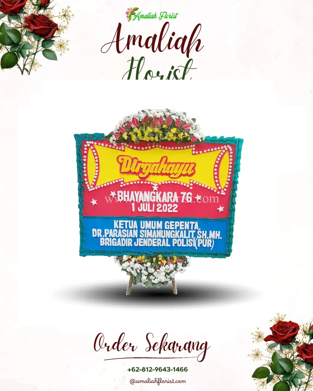 Papan Bunga HUT Ulang Tahun Ganggaeng